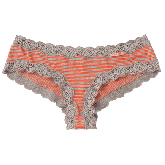 CALCINHA TANGA BRASILEIRA COM RENDA LISTRADA